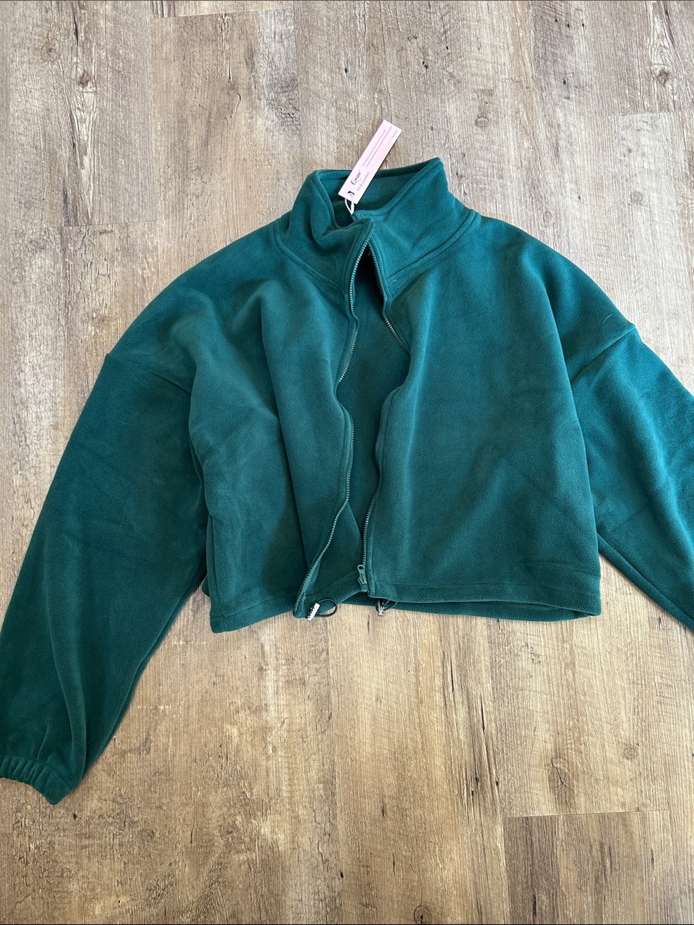 Cropped Teddy Fleece Jacket